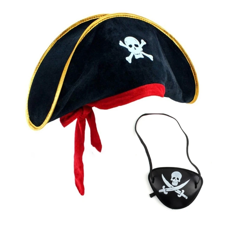 

Pirate Hair Hoop Captain Pirate Headband Cool Cartoon Party Headwear Pirate Costume for Masquerade Party