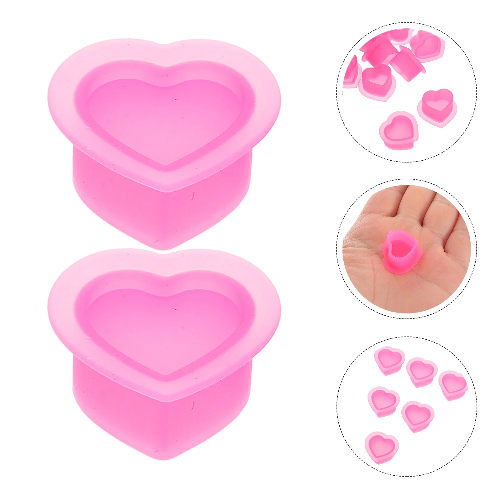 

100pcs Shaped Ink Silicone Pigment Cups Cups Silicone Tattoo Supplies Soft Containers for Salon Pigment Storage