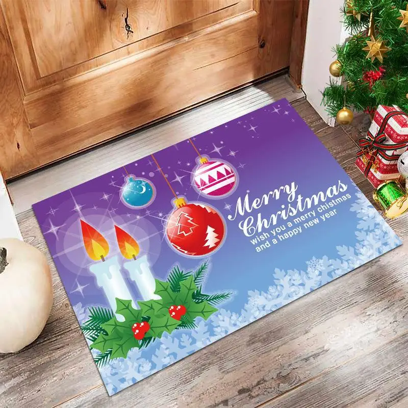 

Merry Christmas Rugs Home Decor Luxury Living Room Coffee Table Large Carpet Entrance Doormat Kitchen Bedroom Bathroom Floor Mat