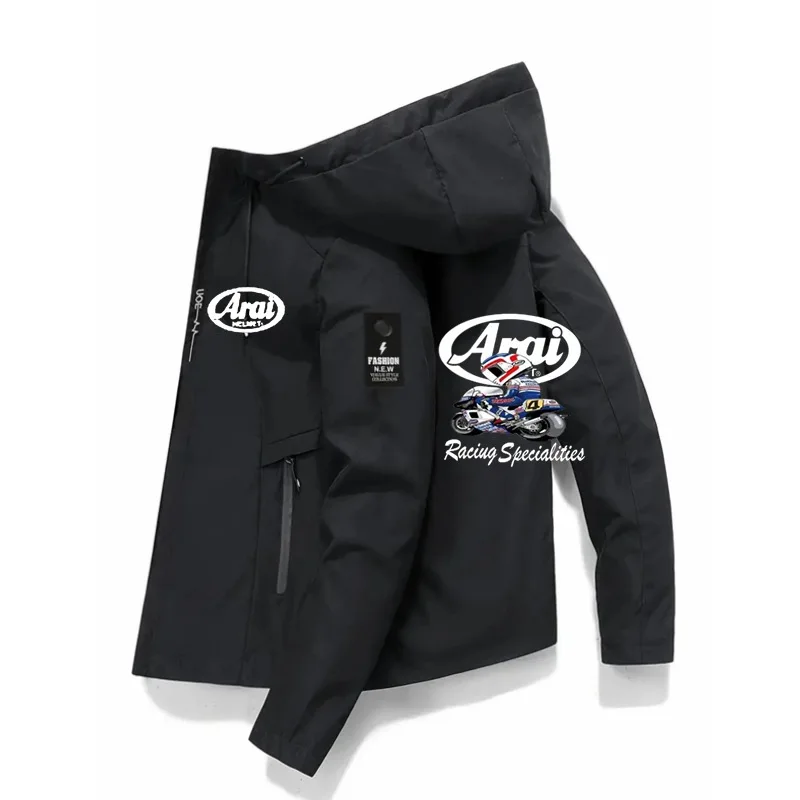 Hot Selling 2024 Herfst En Winter Nieuwe Herenjas Modieus En Schattig Motorlogo Bedrukt Jack Street Custom Sport Dis