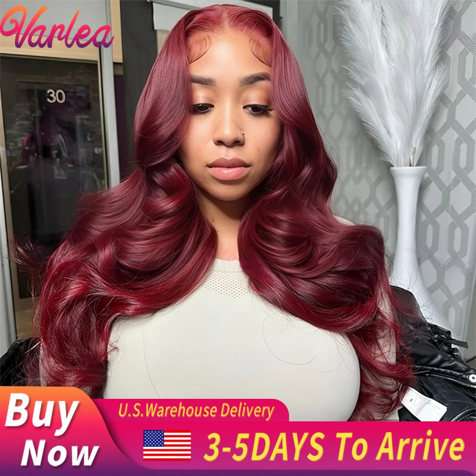 99J バーガンディ ボディウェーブ 13x6 HDレースフロントウィッグ 13x4 レッド レミー人毛 プレプラッキング済み ブラジル産カラー人毛ウィッグ 女性用