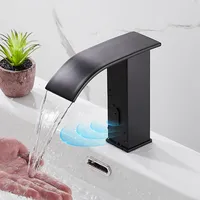 Automatic Sensor Touchless Bathroom Basin Tap Waterfall Sink Faucet Smart Infrared Mixer for Hot and Cold Water