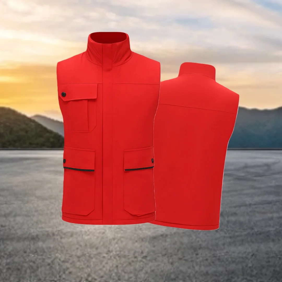 

Мужской и женский жилет с логотипом по индивидуальному заказу, мягкий жилет на молнии с воротником-стойкой, подходит для походов, рыбалки, рекламных топов