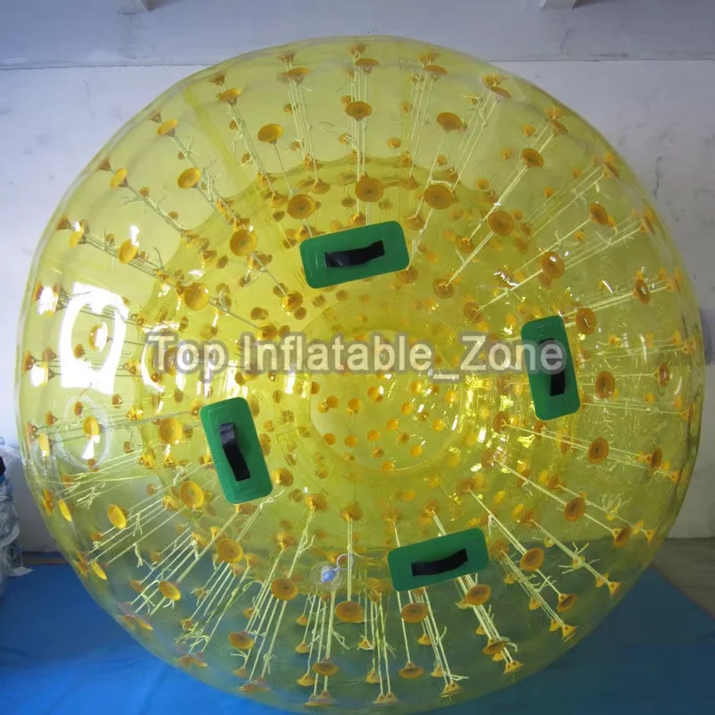 Boule de zorbing transparente avec logo personnalisé, balle de hamster, corps gonflable, rouleau de jeu passionnant en plein air, 3m