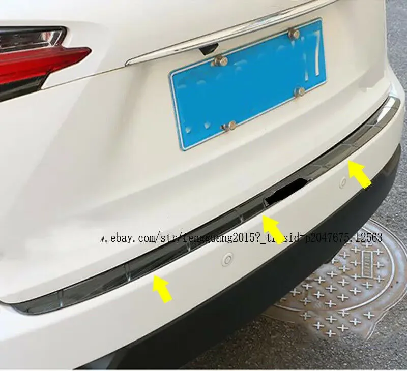 Black stainless Rear Bumper Protector Sill Plate For Lexus NX200t NX300h 2015-2016