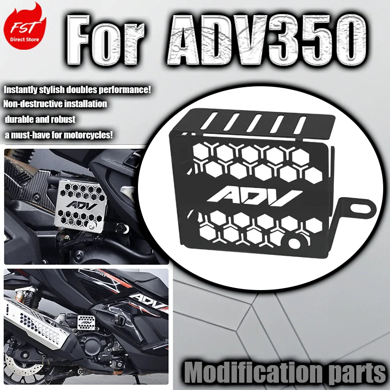 

Stainless Steel Right Side Ignition Coil Guard Decorative Cover for ADV350, Special Modified Parts