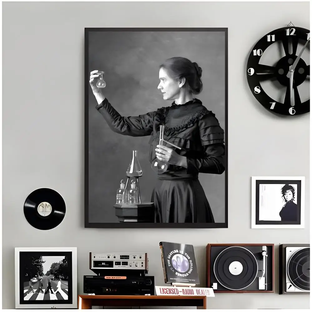 scientist biography M-Maria Curie Poster Modern Wall Art Home Decor Living Room Decorative Print Unframed