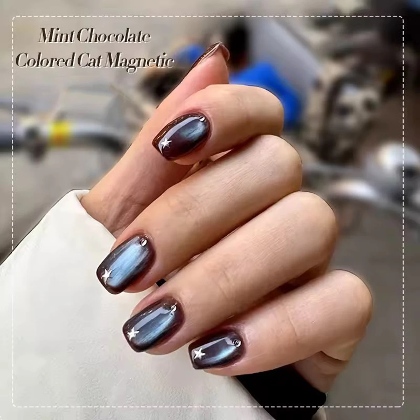 MIANEL 12ML New Brown Layered Cat Eye Gel Nail Polish Whitening Nail Gel Brown Nails For Christmas Blue Nails 1-6pcs