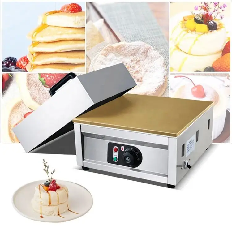 

Commercial Double Electric Souffle Pancake Machine Souffle Snack Maker Machine Souffle Pancake Griddle Dorayaki for Sale