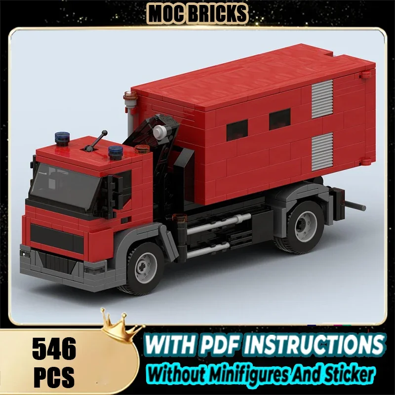 

Moc Building Blocks Fire Hooklift с воздушным контейнером Технология Модульные кирпичи Модель Подарки Рождественские игрушки Наборы «сделай сам» Сборка!