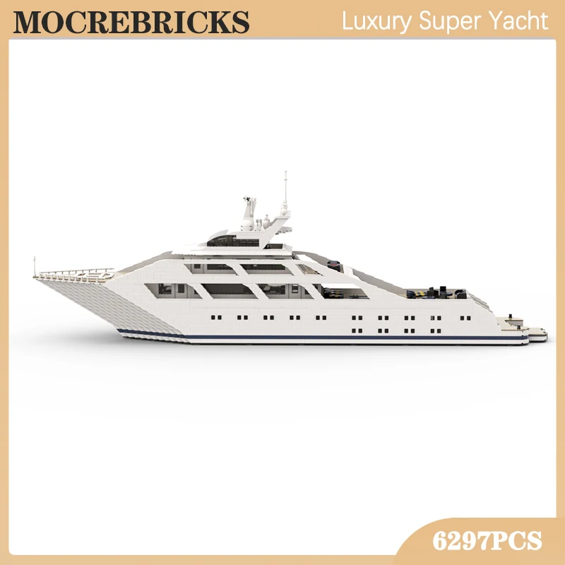 

Creative MOC Building Block Expert UCS Luxury Super Yacht Collection Model Bricks Toys High difficulty Children Gift