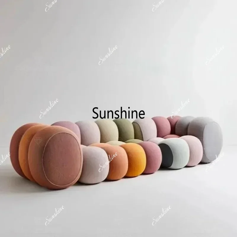 Nordic Living Room Sofas White Puff Floor  Accent Bubble Couch Salon Luxury Hotel Sofa Wohnzimmer Furniture Hom