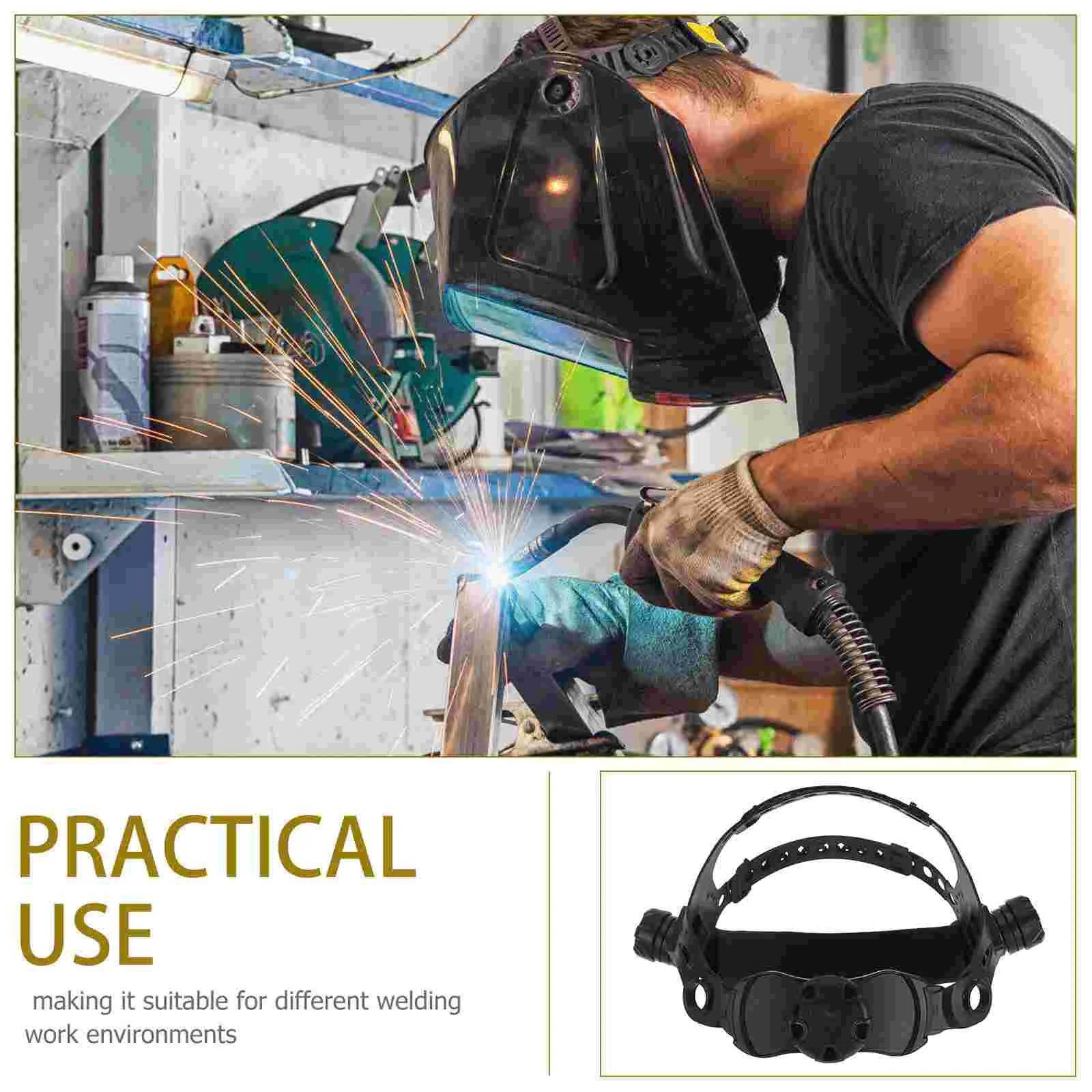 Welding Mask Sugar Scoop Hood Headgear Band Glasses Custom Fit Abs Adjustable Strap