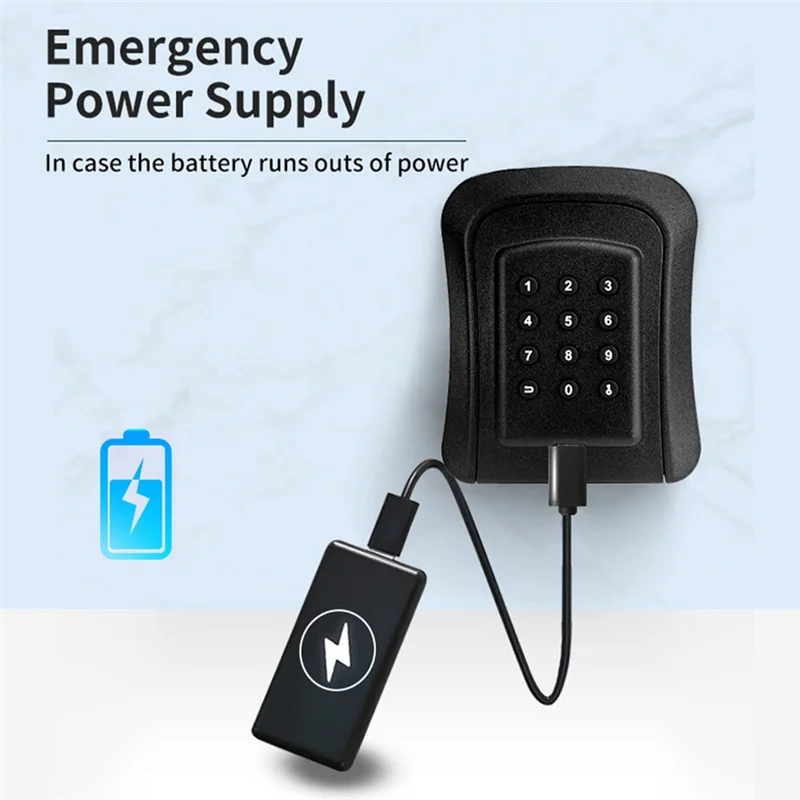 REPLA-Intelligent Bluetooth Key Safe Box Waterproof Zinc Alloy TT Lock Mobile App Password Unlock Homestay Secret Padlock