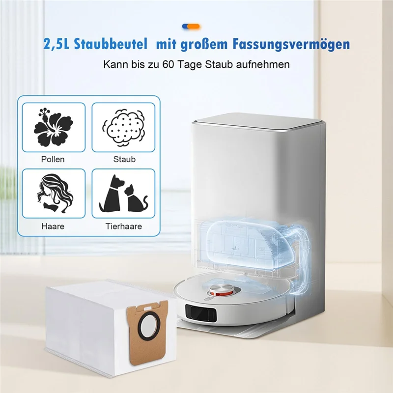 Stable-Accessories For Xiaomi Robot Vacuum X20 Max / X20 Pro Robot Vacuum Cleaner, With Main Brush, Wipes,Dust Bags,Filters