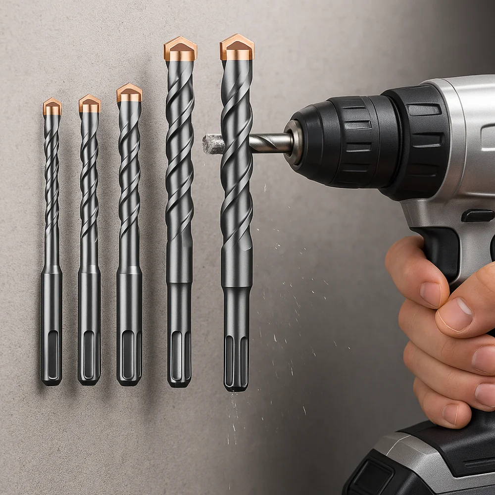

Multifunctional 6/8/10/12mm Electric Hammer Drill Bit 150mm Impact Drills SDS Plus Drill Bits Alloy Drilling Tool Masonry