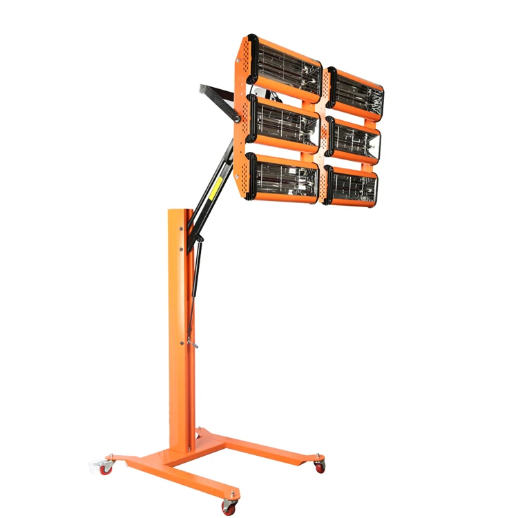 F6A Aluminium Infrared Paint Curing Lamp Shortwave Customized Car Body Repair 110/220V 1800x2000mm Baking Area Adjustable