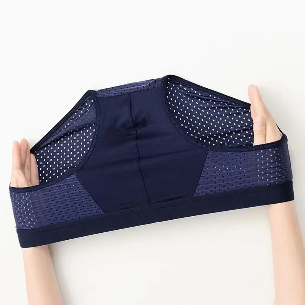 4PCS Simple Low Waist Men Mesh Panties Briefs Oversize Male Thin Panties Elastic Male Lingerie Ice Silk Triangle Underwear Men