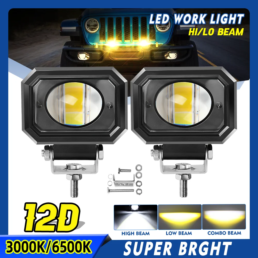 

LED Bar Offroad 3500K 6000K Spot Flood Combo 4inch LED Work Light DRL for Truck Car SUV 4WD 4x4 ATV Barra 12V 24V Fog Lamp