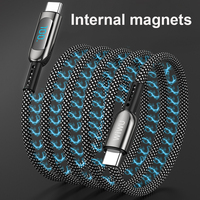 WiWU 100PD Type C Fast Charging Cable for MacBook/Samsung Digital Display USB C 3.1 Magnetic Cable for Lightning PD30W Charging