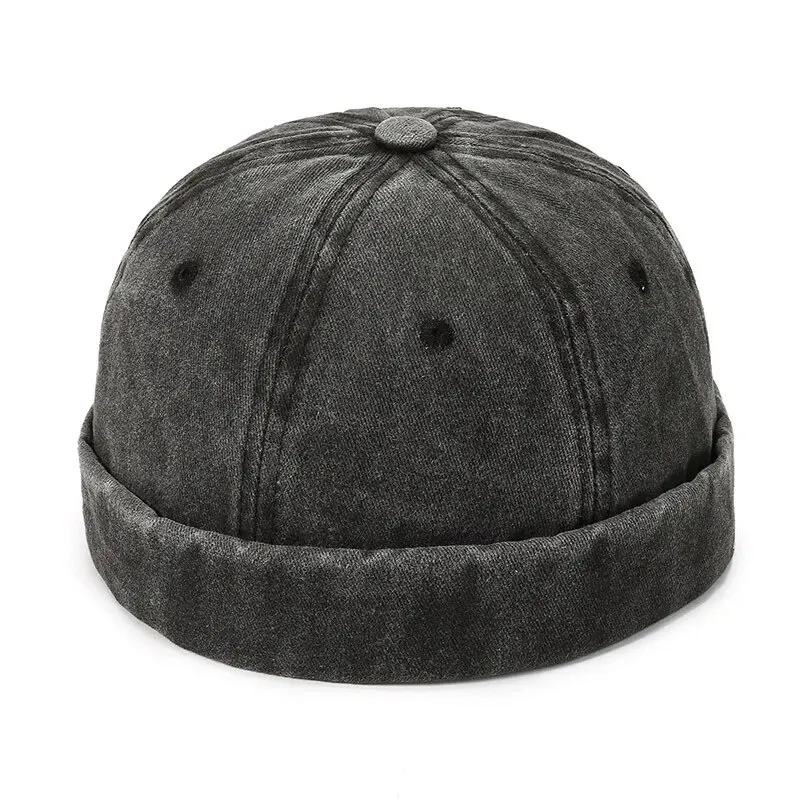 Chapeau en peau Gua en tissu Denim quatre saisons pour hommes, panneau nu de rue, chapeau de propriétaire, mode de personnalité, tendance extérieure rétro