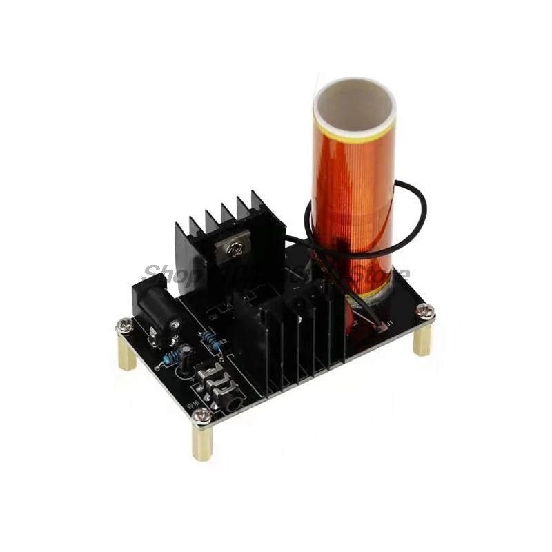 Mini Tesla Coil Kit 15W Mini Music Tesla Coil Plasma Speaker Tesla Wireless Transmission DC 15-24V DIY Kits