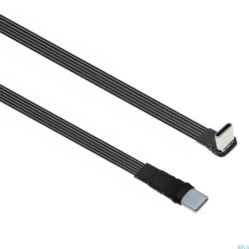 R91A 범용 유형 C 충전 코드 65W 빠른 충전 케이블 실리콘 및 금속 충전 드론 태블릿 스마트 폰에 적합한 금속 충전
