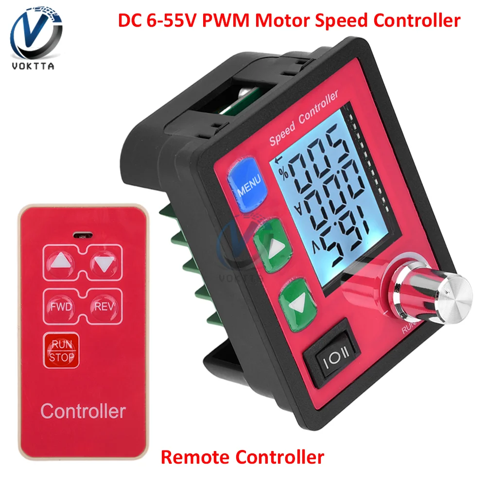 

DC6-55V PWM Motor Speed Controller DC Brushless Motor Speed Regulator Adjustable Forward and Reverse Functions Speed Control