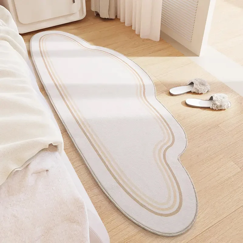 

Bedroom Carpet Bedside Long Floor Mat Irregular Shape Carpets Japanese Style Home Decoration Rug for Living Room Foot Mats 침실 카펫