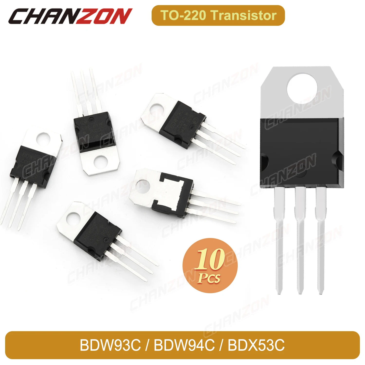 10Pcs TO-220 Original Bdw93C Bdw94C Bdx53C Darlington Transistor Bipolar Junction BJT Triode Tube Fets Dip Integrated Circuits