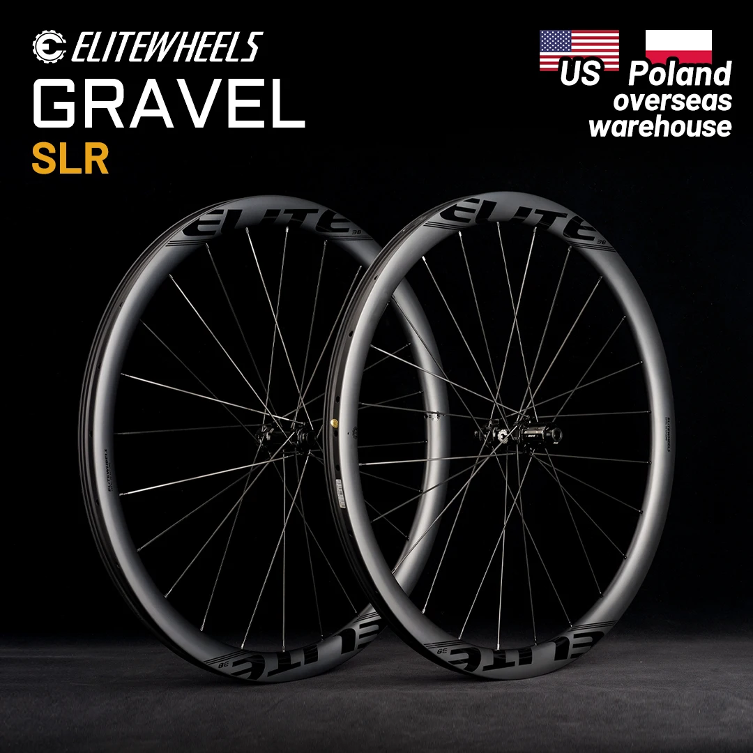 

ELITEWHEELS GRAVEL Carbon Wheelset Ratchet System 36T Disc Brake SLR 700C Cyclocross Wheels Center Lock SHIMAN0 XDR Hub 35x32mm