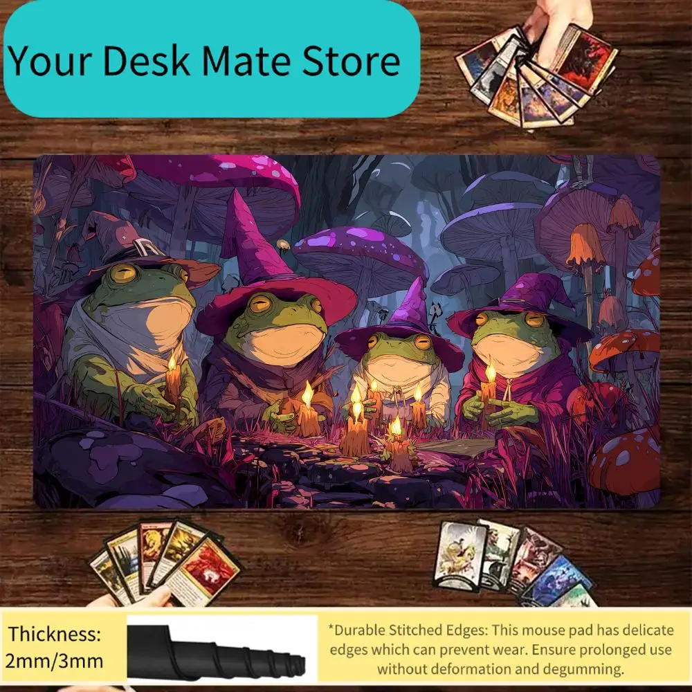 MTG Game Playmat with Life Counter Marked Game Zones Anti-Slip Durable TCG Table Pad for Magic The Gathering