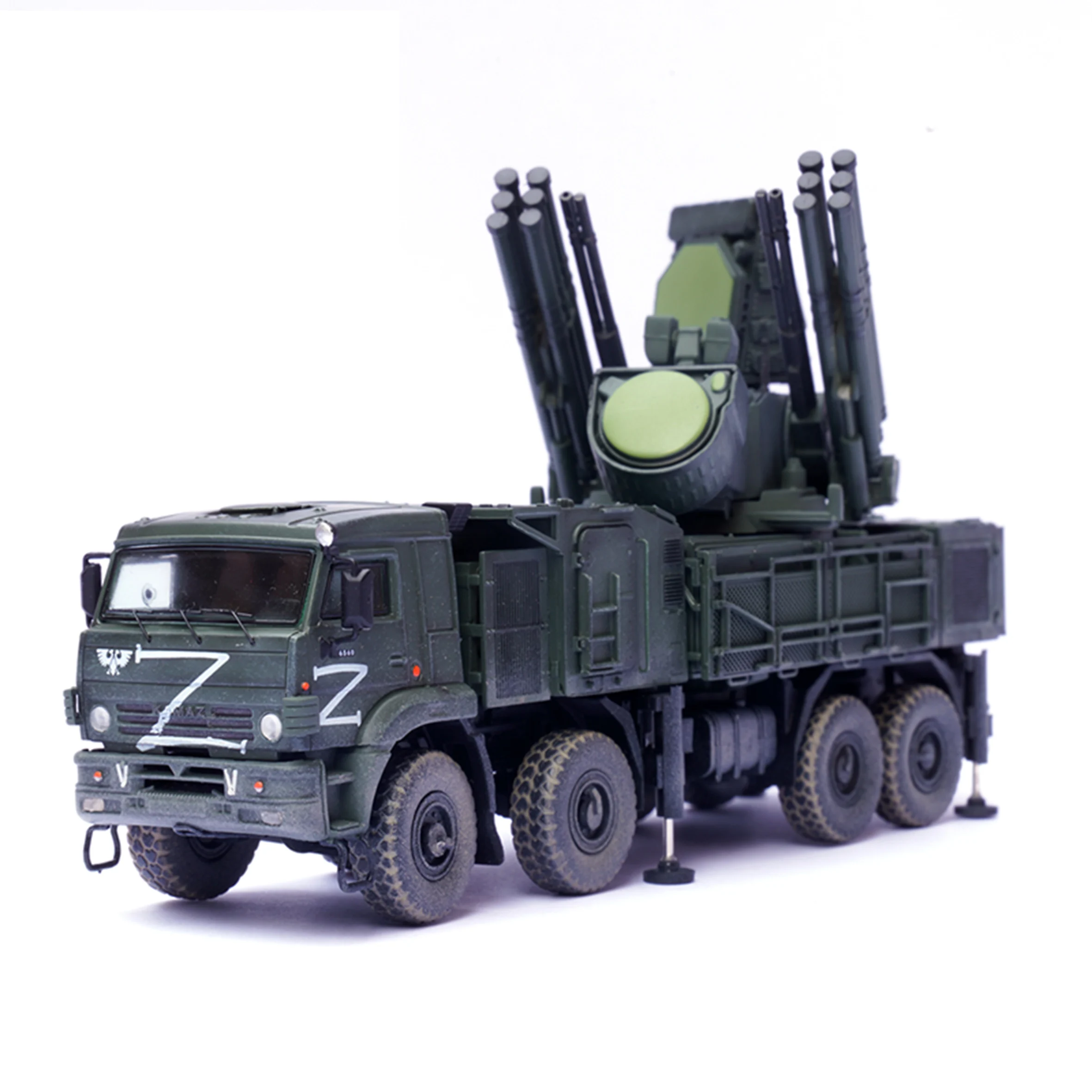 Sistema de armas de defensa aérea, modelo ruso Pantsir s1, 1: 72 12214PD, operaciones especiales, acabado, modelo de semialeación