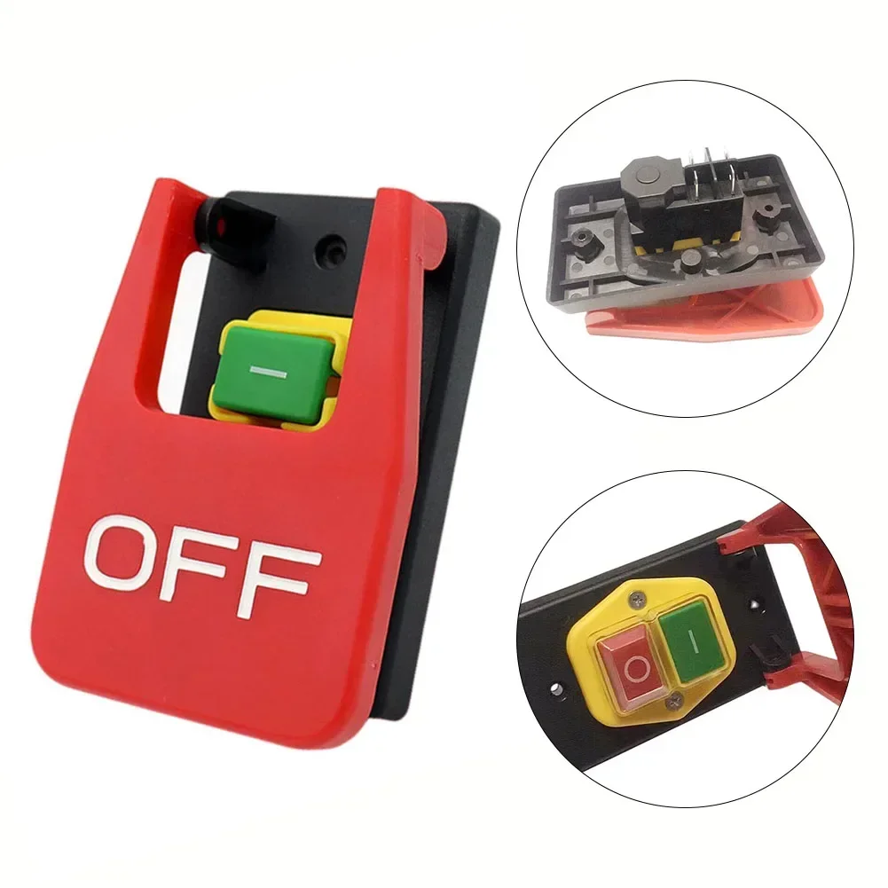 Button Switch Electromagnetic Button Switch 5E4 AC 250V Direct Plug-in Silver Dot 220-240V Sturdy 4Pin 50/60Hz