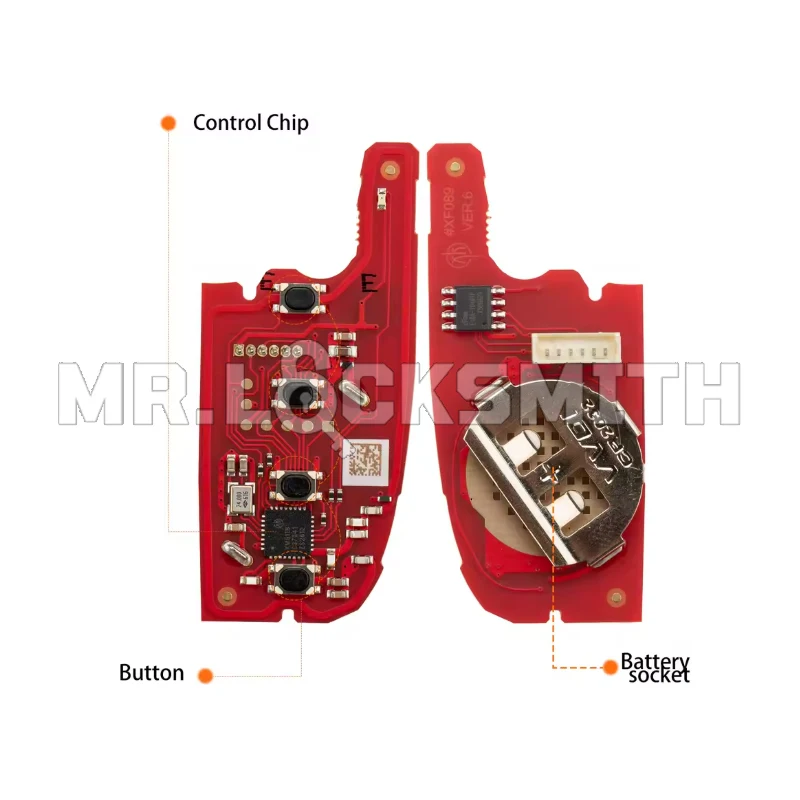 Xhorse XKM820EN Universal Flip Wire Remote Key Compatible with VVDI2 MINI Key Tool Max Pro Programmer