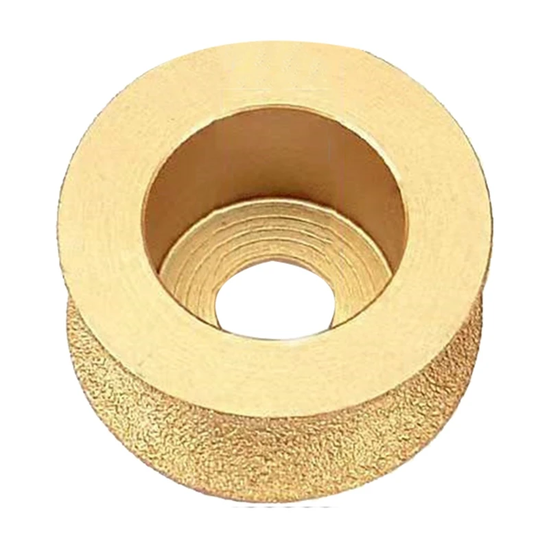 

20Mm Bore Dia 75Mm Round Dry Vacuum Brazed Diamond Grinding Wheel Demi-Bullnose Edge Marble Edging Grinding Disc