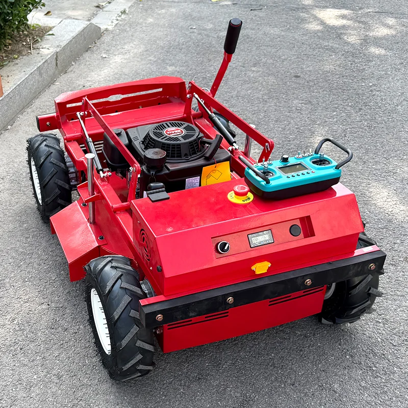 Customized lawn mower with remote start and remote control. New intelligent lawn mower. Zero-turn lawn mower.