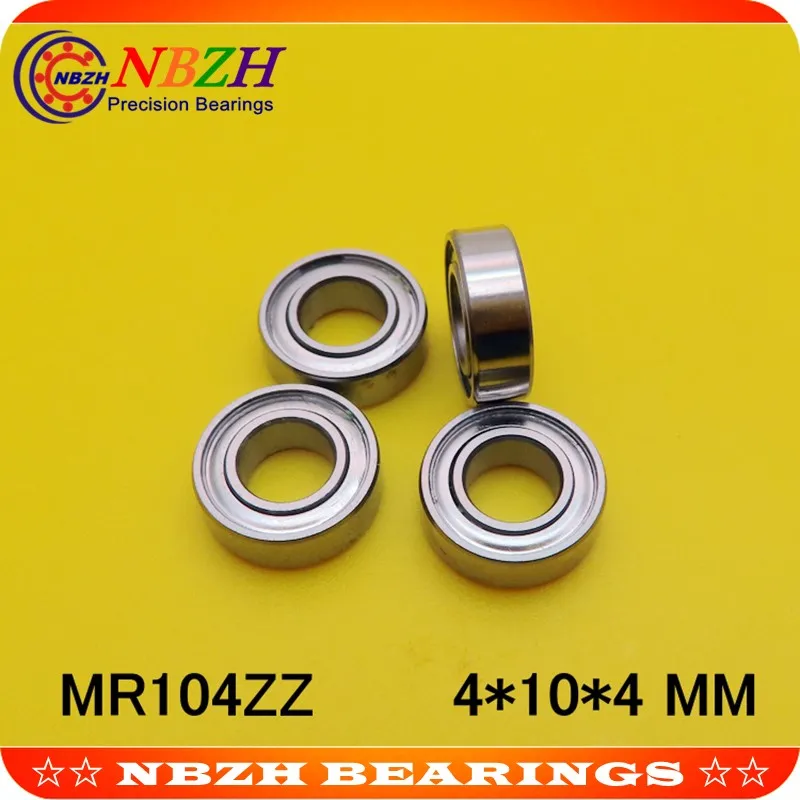 NBZH bearing MR104 SMR104 Z SMR104ZZ X4ZZ L1040ZZ  4X10X4 Mm Mini Bearing Stainless Steel 440Cmaterial 10pcs/lot