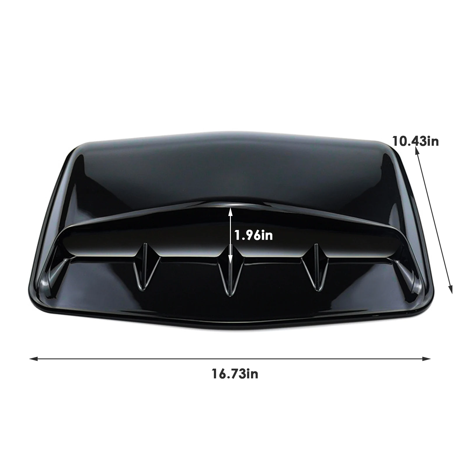 Goramsay Universal Carbon Fiber Car Air Flow Intake Hood Scoop Bonnet Vent Cover Decorative Sticker