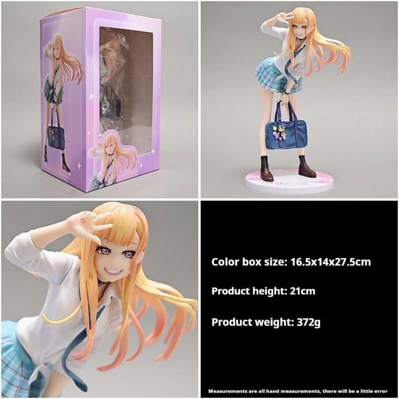 21 سنتيمتر فستاني حبيبي عمل الشكل كيتاجاوا مارين زي مدرسي تنورة شكل أنيمي فتاة نموذج منضدية الديكور صديق هدية #2