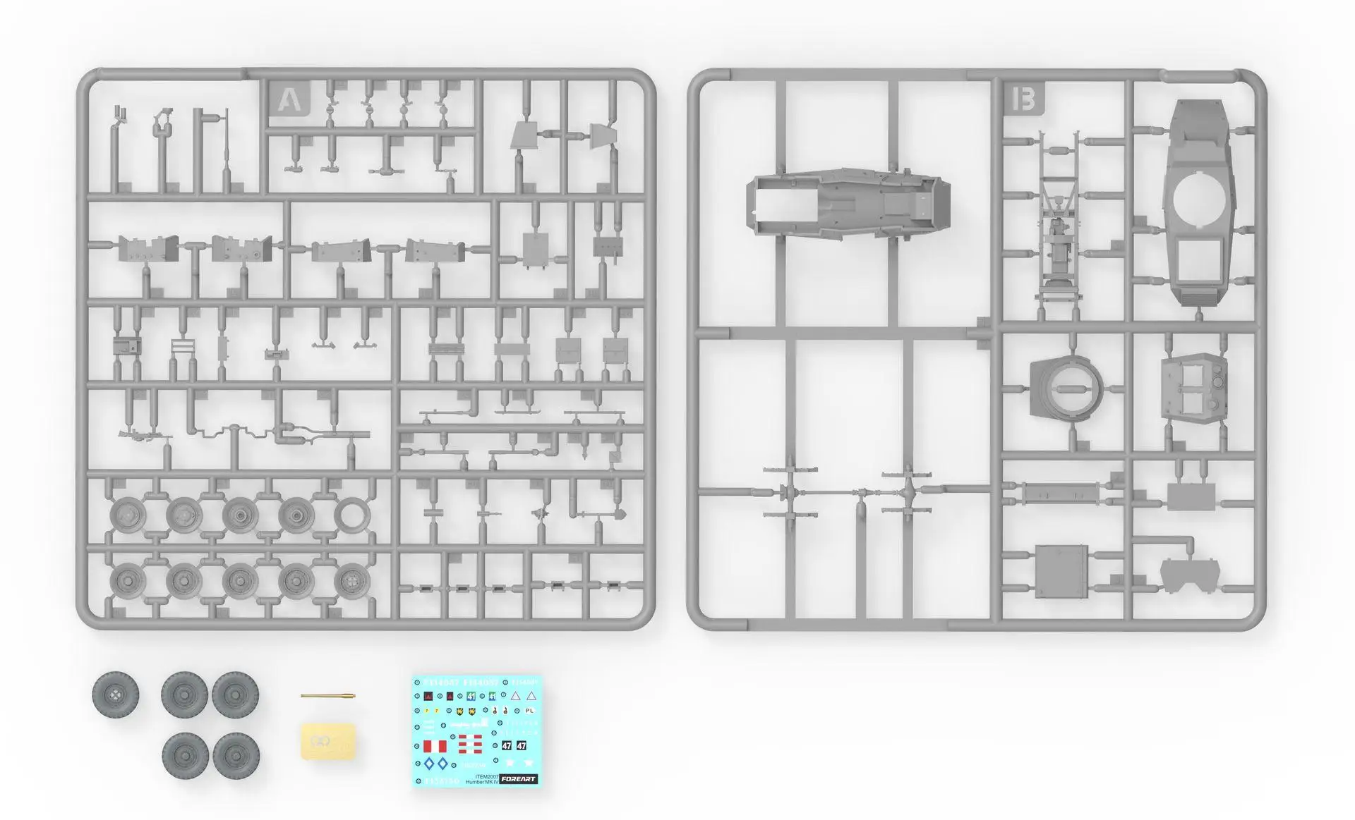 طقم موديل سيارة هامبر ، Mk.IV ، مقياس الفن ، مدرع ، 01: 72 #2