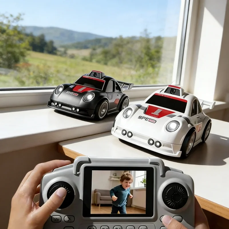 Car Pro Mini Remote Control Drift Car Smart Induction Follow With Cool LED Lights Joystick Control Desktop Drifting Toy For Kids