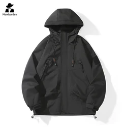 New Autumn Jacket Coat Men's Fashion Brand All-match Multi-pocket Cargo Jacket Casual Outdoor Waterproof Hooded Windbreaker Man