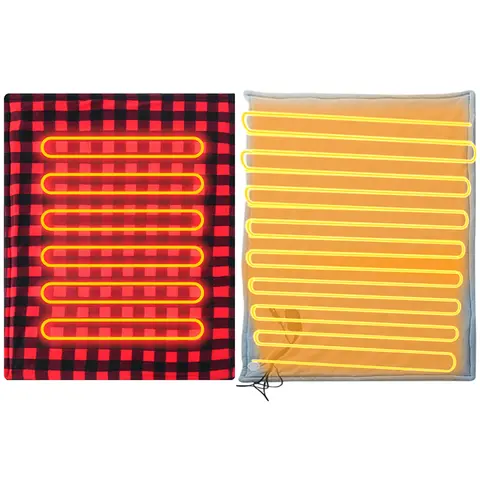 कार इलेक्ट्रिक हीटेड कंबल इलेक्ट्रिक पैड हीटर तेज़ हीटिंग 12V सॉफ्ट हीटिंग मैट 9 एडजस्टेबल तापमान सर्दियों के लिए ऑटो-ऑफ 8 best sales सर्दियों का कंबल - №5