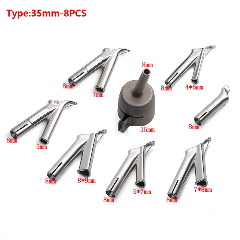 Rework Solder Station Nozzle Set Hot Air Torch Head Welding Tool  Hair Dryer Accessories Vinyl Plastic Blowe Welding Hand Tools