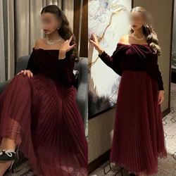 Customized Prom Retro Off-the-shoulder Ball Gown Quinceanera Dresses Bows Net/Tulle Formal Occasion Платья Для Выпускного Вечера