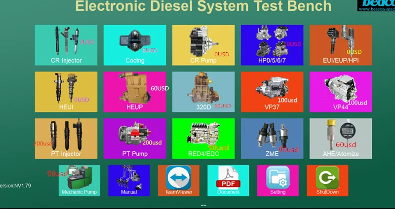 BEI-A برنامج التحكم في نظام مضخة حاقن بكين للسكك الحديدية المشتركة لحاقن ومضخة Bos ch Denso Delphi Cumminss Cat VP37 #4