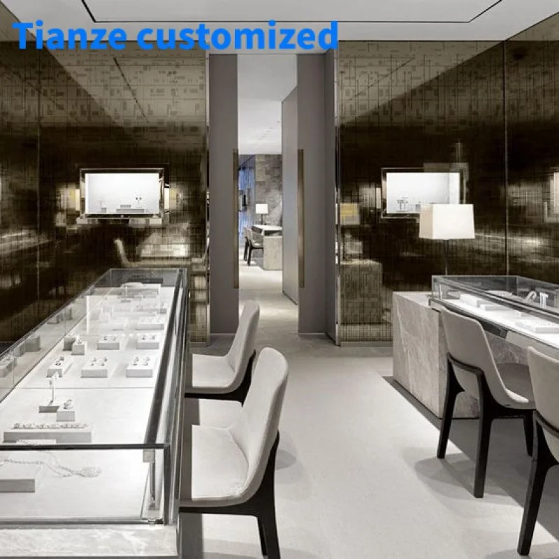 

[Customized]Luxury Shop Mall Showroom Latest Curve Combined Watches And Jewelry Cases Kiosk Jewelry Display Cabinet Jewelry Disp