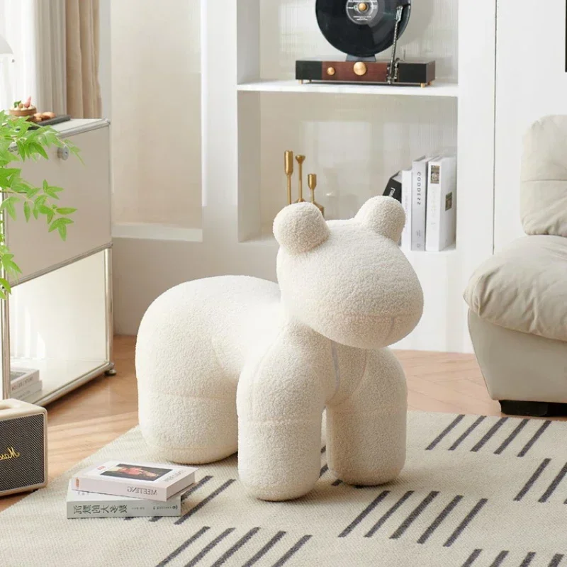 Internet celebrity pony chair shoe changing stool living room decoration animal seat cute child stool puppy modeling stool