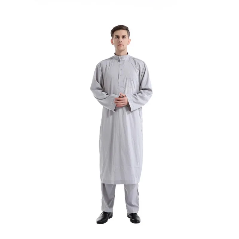 Traditional Islamic Clothing Dubai Saudi Eid Jubba Abaya Thobe Arabic Muslim Sets Turkey Robe Men Dresses Caftan Ramadan Kaftan